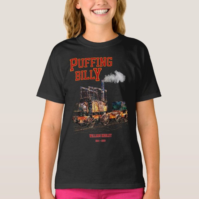 Puffing Billy Dampfzug Englische Lokomotive T-Shirt (Vorderseite)