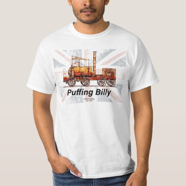 Puffing Billy Dampfzug Englische Lokomotive T-Shirt (Vorderseite)