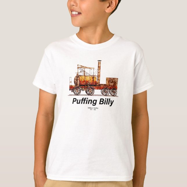 Puffing Billy Dampfzug Englische Lokomotive T-Shirt (Vorderseite)