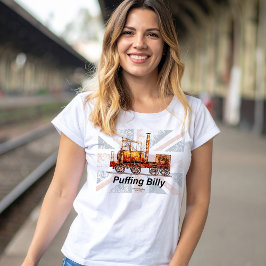 Puffing Billy Dampfzug Englische Lokomotive T-Shirt
