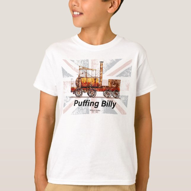 Puffing Billy Dampfzug Englische Lokomotive T-Shirt (Vorderseite)