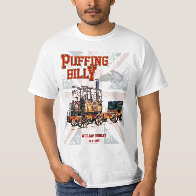 Puffing Billy Dampfzug Englische Lokomotive T-Shirt (Vorderseite)