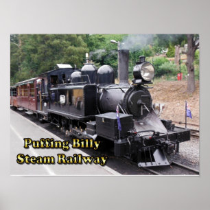 Puffing Billy Historic Dampfzug in Australien Poster