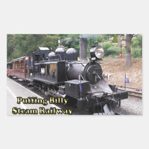Puffing Billy Historic Dampfzug in Australien Rechteckiger Aufkleber