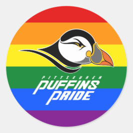 Puffins Pride Runder Aufkleber