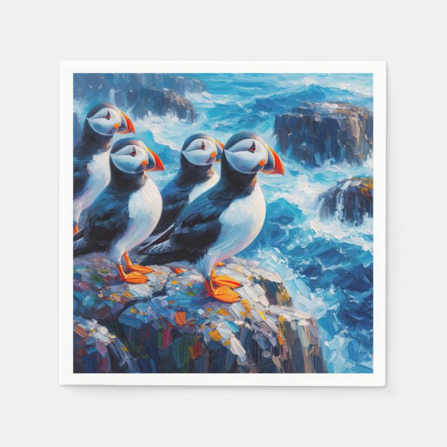 Puffins Serviette (Vorderseite)