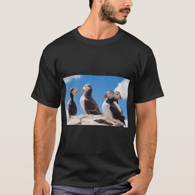 Puffins Vögel Gestank der Natur T-Shirt (Vorderseite)