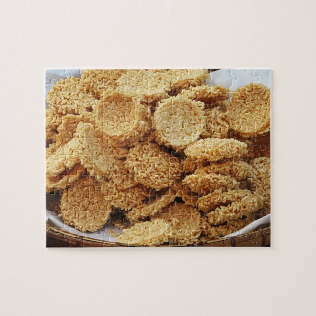 Puffriese Kuchen ~ asiatische Süßigkeiten Nachspei (Horizontal)