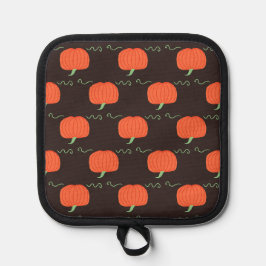 Pufftopfhalter (braun & orange) topflappen