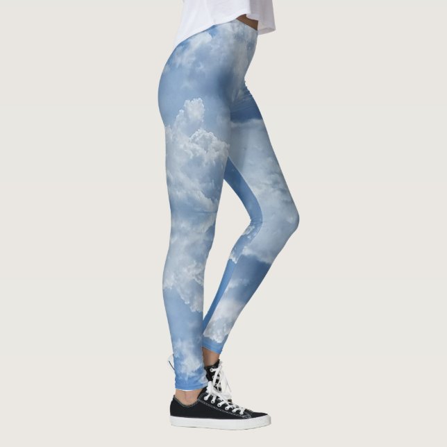 Puffwolken überall auf Print-Leggings Leggings (Rechts)