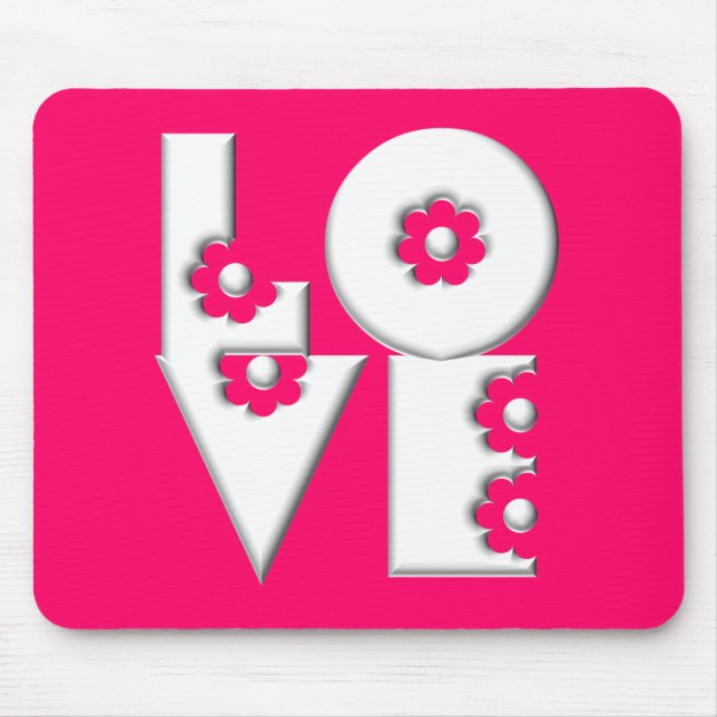 Puffy 3D LIEBE Square Mousepad (Vorne)