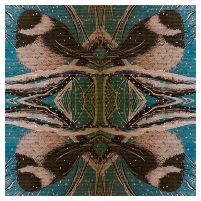 Puffy Chickadee Stoff (Muster)