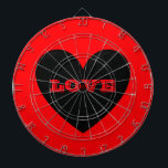 Puffy Heart Dartscheibe<br><div class="desc">Puffes Herz-Dartboard. Hintergrundfarbe und Text können angepasst werden.</div>