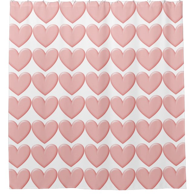 Puffy Hearts Duschvorhang (Vorderseite)