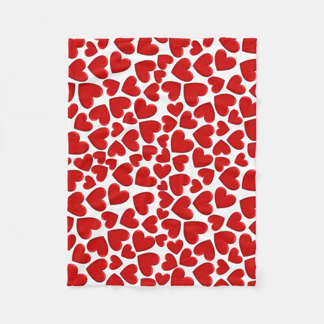 Puffy Hearts Fleecedecke (Vorderseite)