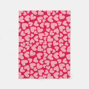 Puffy Hearts Fleecedecke