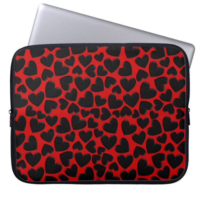 Puffy Hearts Laptopschutzhülle (Vorderseite)
