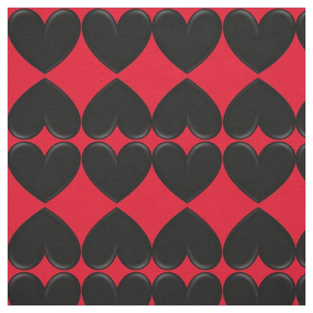 Puffy Hearts Stoff (Muster)