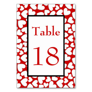 Puffy Hearts Tischnummer