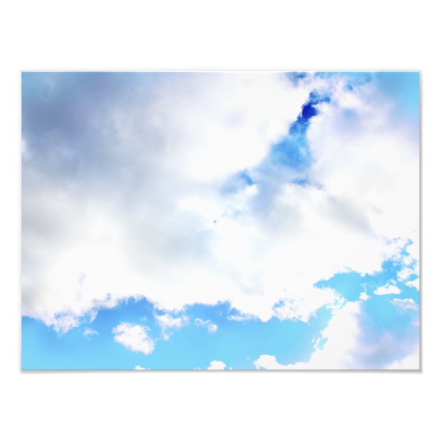 Puffy White Clouds und Blue Sky Fotodruck (Vorne)