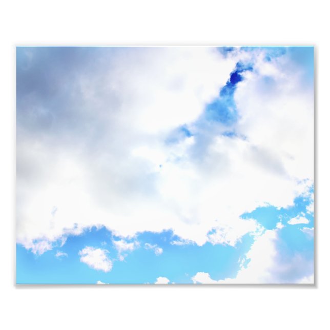 Puffy White Clouds und Blue Sky Fotodruck (Vorne)