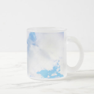Puffy White Clouds und Blue Sky Mattglastasse