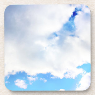 Puffy White Clouds und Blue Sky Untersetzer