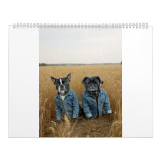 pug and Boston terrier calendar Kalender
