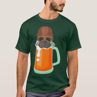 Pug and Craft Beer Drinker Brewery Funny Alcohol T-Shirt