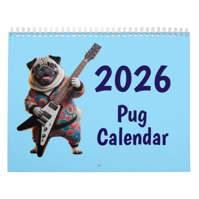 Pug Calendar Kalender (Titelbild)