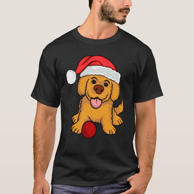 Pug Christmas Tree Dog Santa Merry Pugmas T-Shirt (Vorderseite)