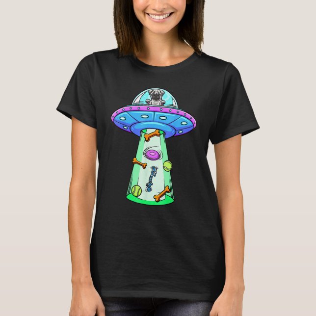 Pug Cute Piug Pug UFO Pug Owner Pug  Pug T-Shirt (Vorderseite)