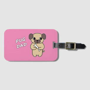 PUG DAD - Rosa Gepäckanhänger
