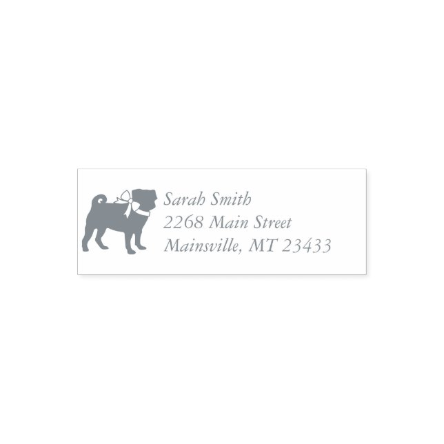 Pug Dog Baby Shower Theme Puppy Gender Neutral Permastempel (Design)
