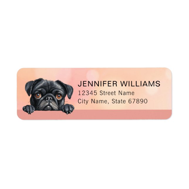 Pug Dog Return Address Labels (Vorne)