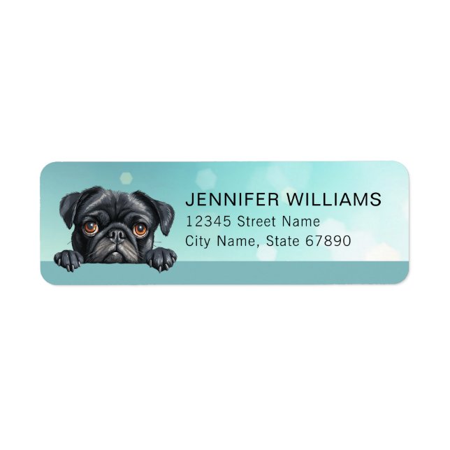 Pug Dog Return Address Labels (Vorne)