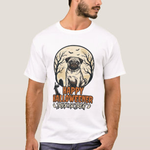 Pug Halloween Süßigkeiten oder Saures Vintage Grav T-Shirt