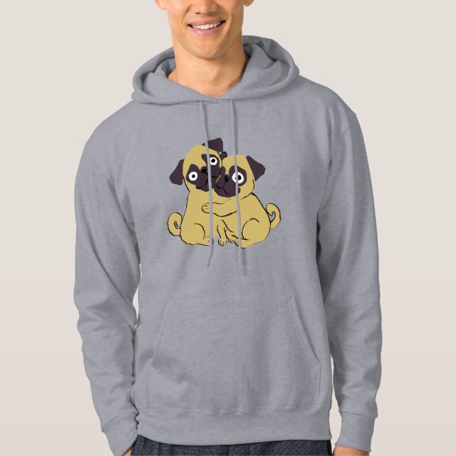 Pug hug  hoodie (Vorderseite)