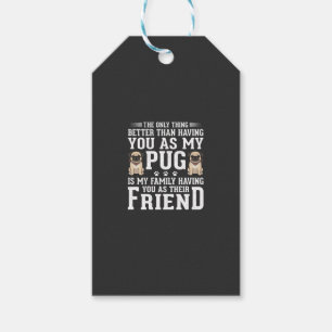 Pug-Hund Familienfreund Zitat Geschenkanhänger
