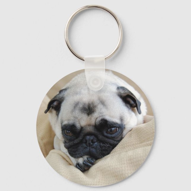Pug Keychain Schlüsselanhänger (Vorderseite)