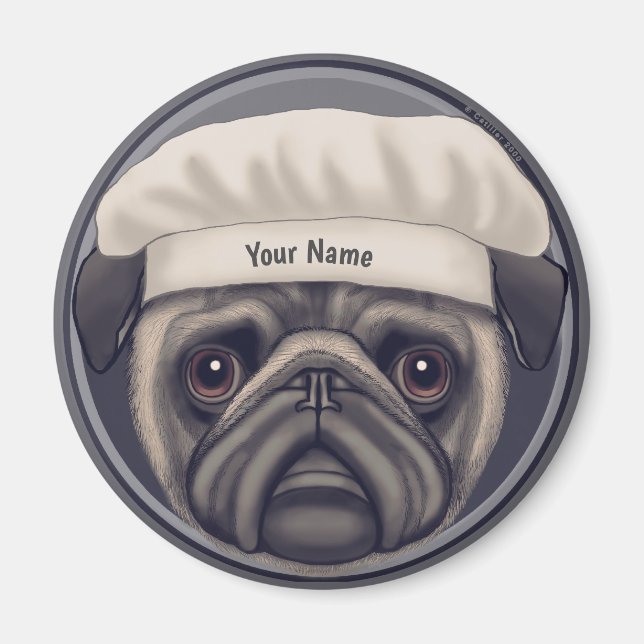 Pug-Koch Magnet (Vorne)