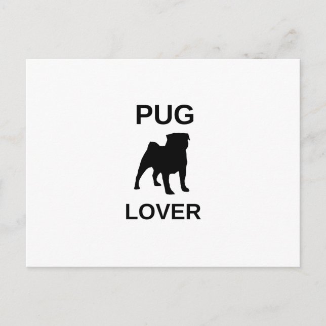 pug lover postkarte (Vorderseite)