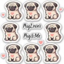 Pug&Me Set of Stickers