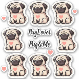 Pug&Me Set of Stickers Aufkleber