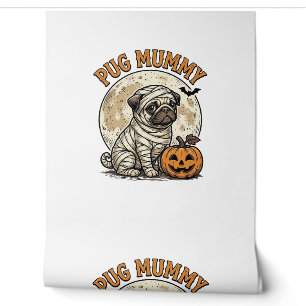 Pug-Mummy-Halloween-Vintage-Hunde-Shirt-Design_1 Tapete