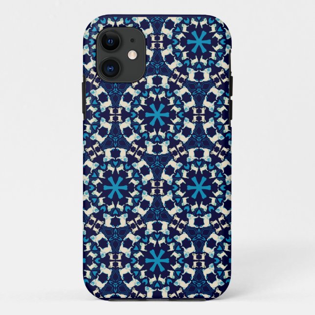 Pug-Muster-Etasche Case-Mate iPhone Hülle (Rückseite)
