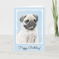 Pug Painting - Cute Original Dog Art