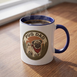 Pug-Vater-Kaffeetasse Pug-Hund-Vater-Geschenk Tasse