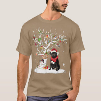 Pug Winter Snow Tree Dog Christmas Winter T-Shirt