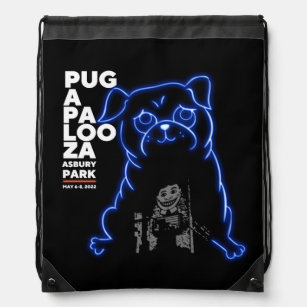 Pugapalooza Asbury Park Drawstring Backpack Sportbeutel